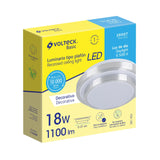 Luminario LED 18 W plafón decorativo metálico luz día, Volteck 29007