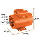 Motor eléctrico monofásico de 1 1/2 HP, baja velocidad, Truper 102306