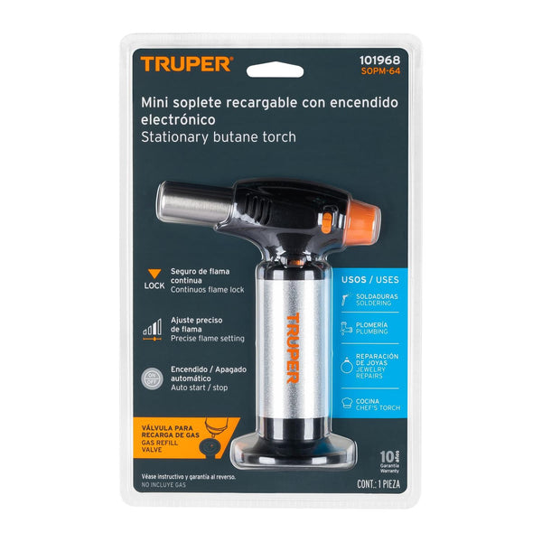 Mini Soplete recargable de gas butano Truper 101968