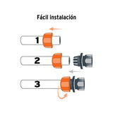 Conector 1/2' hembra de ABS con tuerca de ajuste manual, Truper 102989