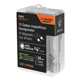 Estuche con 15 dados magnéticos de 3/8' largo 2', Expert 102612