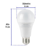 Lámpara LED tipo bulbo A19 12 W luz cálida, Volteck 47549