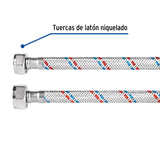 Manguera para WC, aluminio, 1/2' x 7/8', 60 cm, Foset 48544