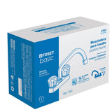 Mezcladora p/lavabo,manerales acrilico,cuello tubular Foset 47685