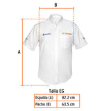 Camisa blanca para caballero, manga corta talla XG, Truper 60367
