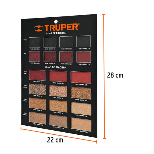 Exhibidor de lijas de madera, Truper 55560