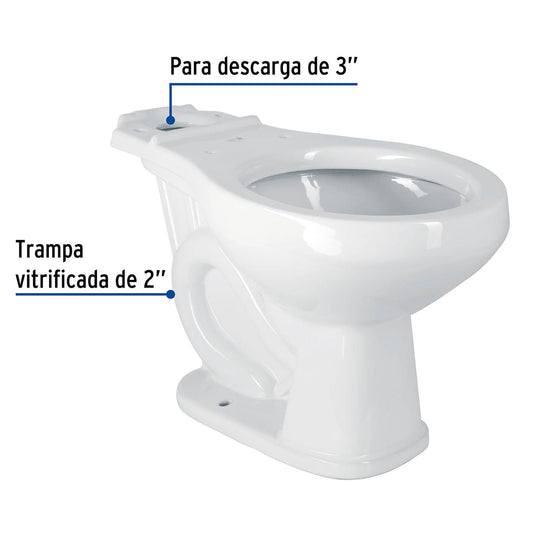 Taza redonda cerámica, blanca, Foset 44011