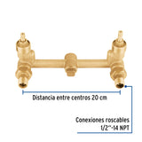 Mezcladora de bronce de empotrar, compresión, Foset 46907