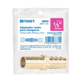 Cople inserción de latón para poliducto negro, 1/2' Foset 49644