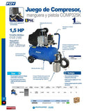 Compresor de aire de 25 litros 1,5 HP Foy COMP325K