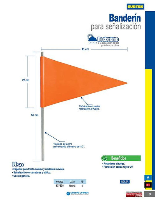 Banderín para señalización Surtek 137608