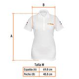 Playera tipo polo blanca, para dama, talla M, Truper 60467