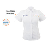 Camisa blanca para dama, manga corta talla G, Truper 62103