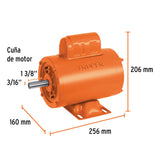 Motor eléctrico monofásico de 1/2 HP, alta velocidad, Truper 102309