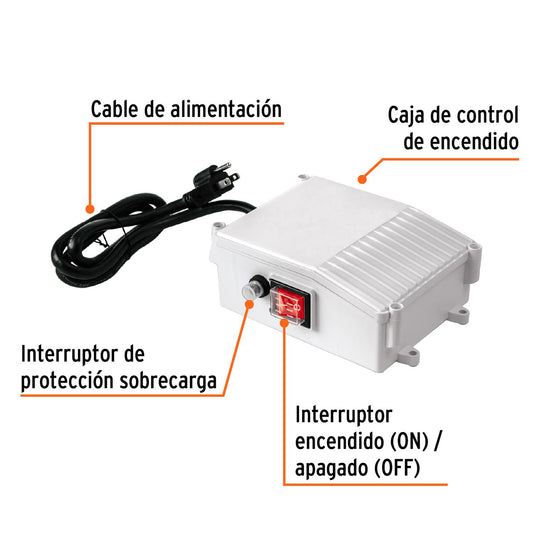 Caja de control para bomba tipo bala 2 HP, Truper 102710