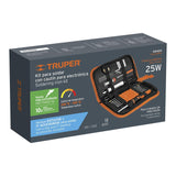 Kit soldadura electrónica con cautín de 25 W, temp regulable, Truper 102424