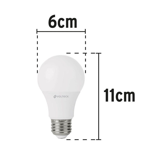 Lámpara de LED atenuable tipo bulbo 9 W, luz de día Volteck 48297