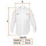 Camisa blanca para caballero, manga larga talla CH, Truper 60360