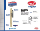 Contra eléctrica latón brillante Lock L77LB