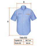 Camisa azul para caballero, manga corta talla XXG, Truper 60383