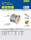 Cable acero recubrimiento PVC, 7x7, cal 3/16", 75m Surtek CAP116