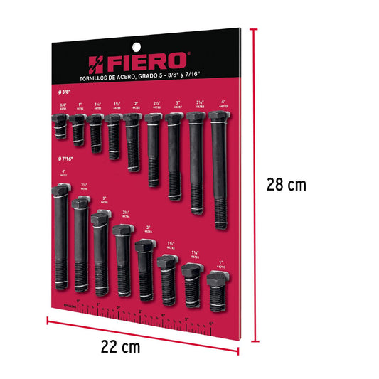 Exhibidor de tornillos #2, grado 5, Fiero 55699