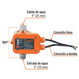 Control automático de presión de bombas para agua, 180°, Truper 102417