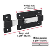 Pasador de barra plana 4', negro, Hermex 47930