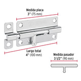 Pasador de barril de acero cromo 4', Hermex 45731