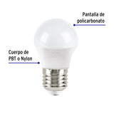 Lámpara LED tipo bulbo G45 3 W luz de día, Volteck 47542
