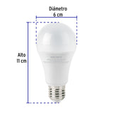 Lámpara LED tipo bulbo A19 6 W luz cálida, Volteck 47545