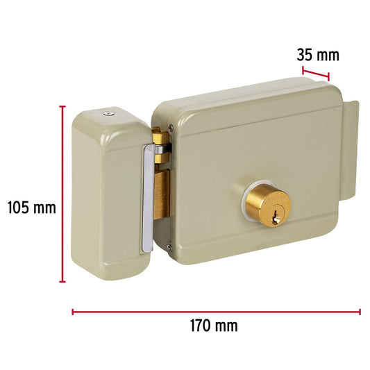 Cerradura electromecánica sin botón, izquierda, Hermex 47976