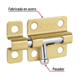 Pasador de barril de acero latón 2', Hermex 45723