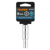Dado largo de 8 mm, 6 puntas, cuadro 3/8', Truper 100993