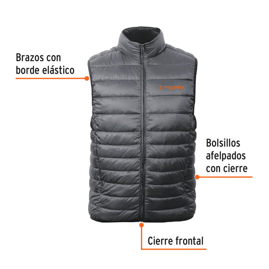 Chaleco de plumas para caballero talla CH, Truper 69996