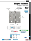 Bisagra cuad inox 2.5x2.5" Proforza BICS25