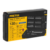 Juego de 130 herramientas 1/4' para mecánico, Pretul 26091