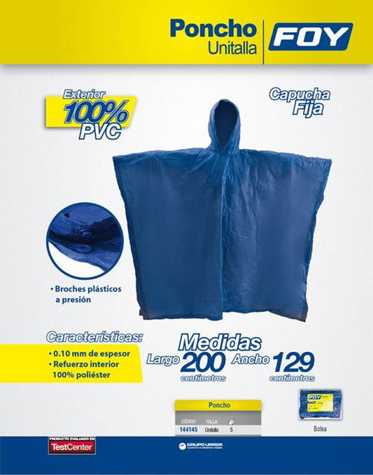 Poncho impermeable unitalla Foy 144145