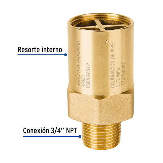 Válvula externa de seguridad para tanque estacionario,3/4' 47654