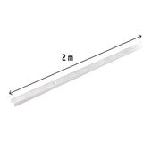 Cremallera doble blanca para ménsulas planas, 2m Fiero 47719