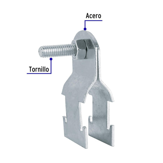 Abrazadera para unicanal 1/2 ', Volteck 47488