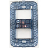 Placa para timbre 1/3, línea Americana, color plata, Surtek P418P