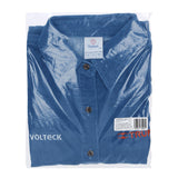 Camisa de mezclilla para dama, manga corta talla M, Truper 61102