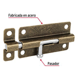 Pasador de barril de acero latón antiguo 4', Hermex 45726