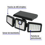 Luminario Solar LED 7 W con sensor de movimiento, Volteck 49782