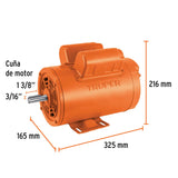 Motor eléctrico monofásico de 2 HP, baja velocidad, Truper 102307