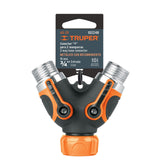 Conector 'Y' 3/4' metálico con recubrimiento para manguera, Truper 102248