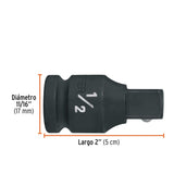 Extensión cuadro 1/2' de impacto, largo 2', Truper 100908