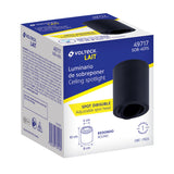 Luminario de sobreponer con spot dirigible, redondo, negro, Volteck 49717