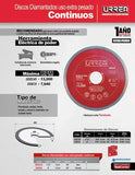 Disco de diamante extra pesado corte continuo 4 1/2" Urrea DDEC45